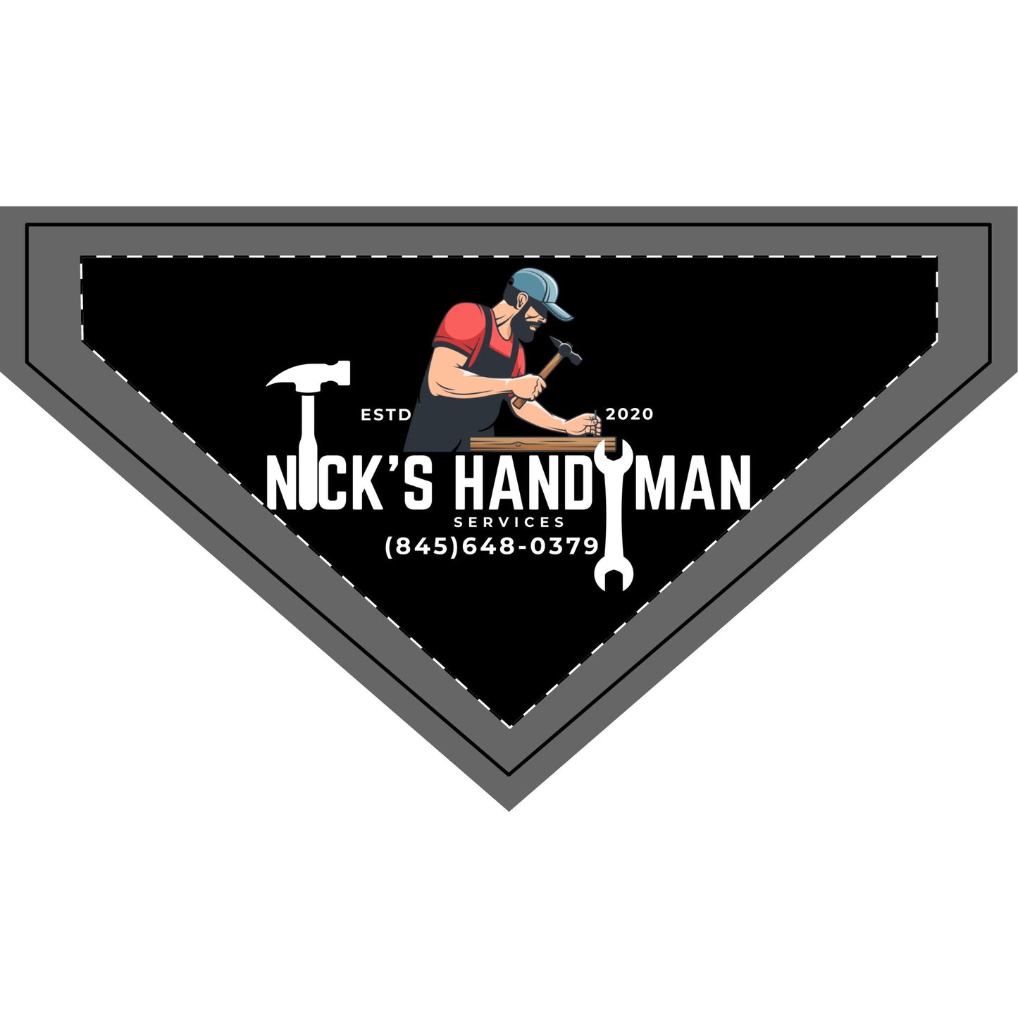 Custom Clip-on Pet Bandana for Handyman Lovers | Personalized Dog Accessory