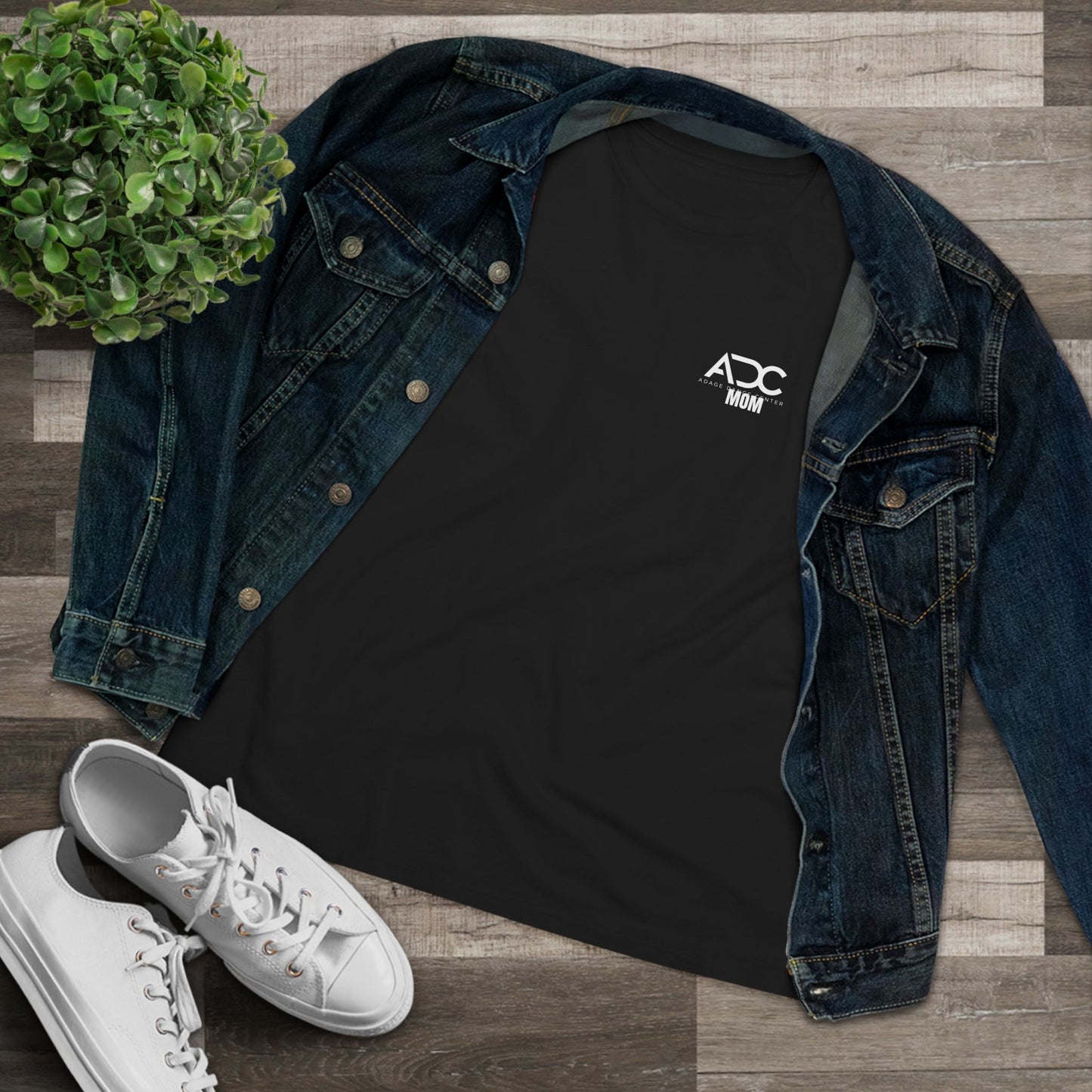 Adage Dance Center: Bella+Canvas Dance Mom Cotton Tee (Front Logo, Back Logo)