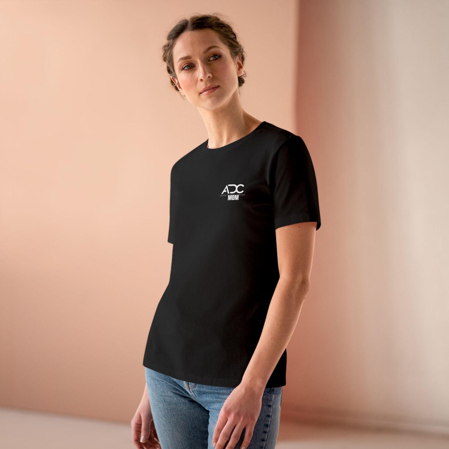 Adage Dance Center: Bella+Canvas Dance Mom Cotton Tee (Front Logo, Back Logo)