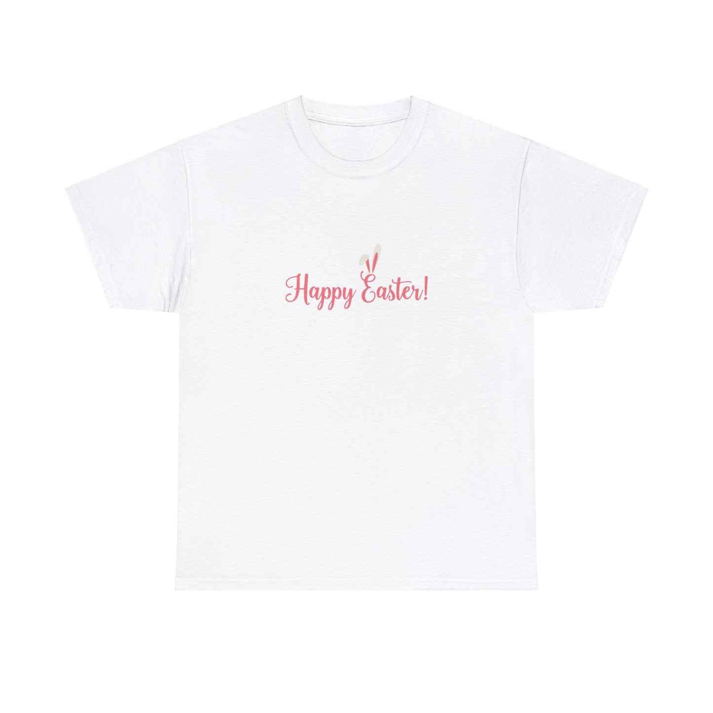 Easter Bunny Footprints - Unisex Heavy Cotton Tee (Front Design, Back Design)