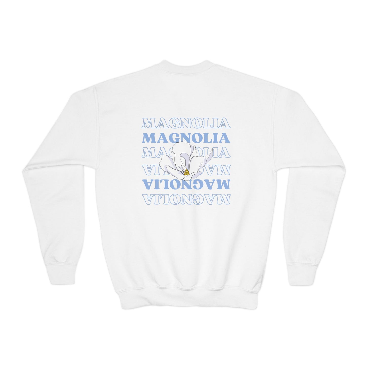 MDA - Youth Crewneck Sweatshirt (Front Flower, Back Design)