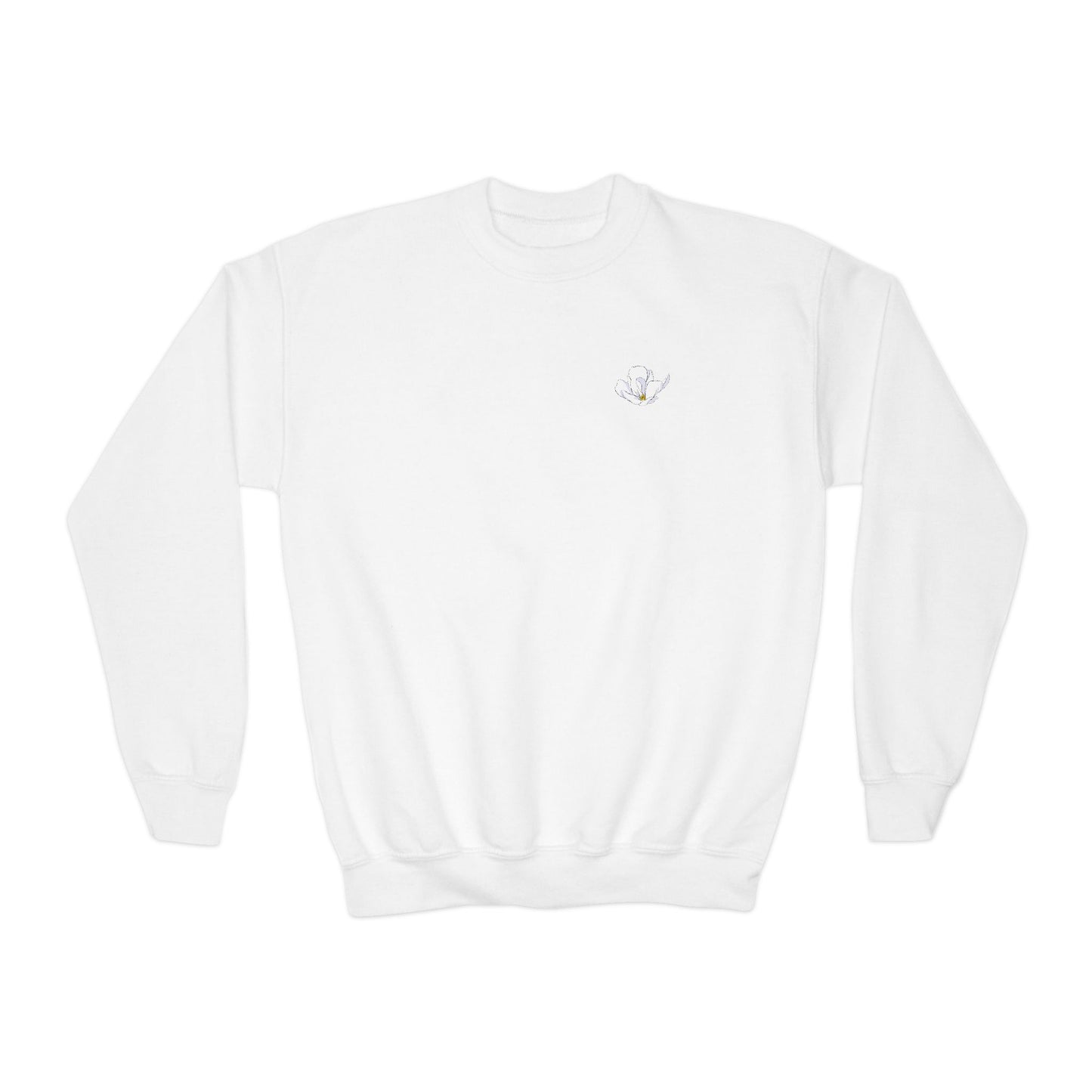 MDA - Youth Crewneck Sweatshirt (Front Flower, Back Design)