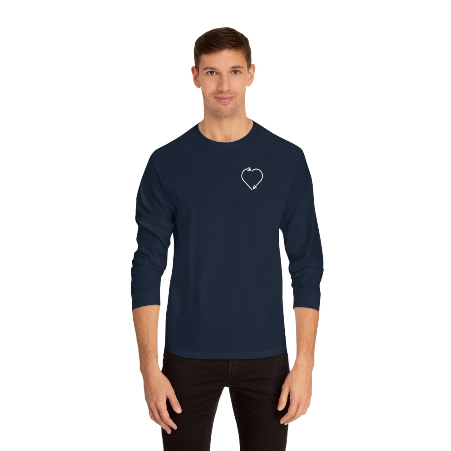 HUMAN BEING - Unisex Classic Long Sleeve T-Shirt - (Front Logo, Back Design)