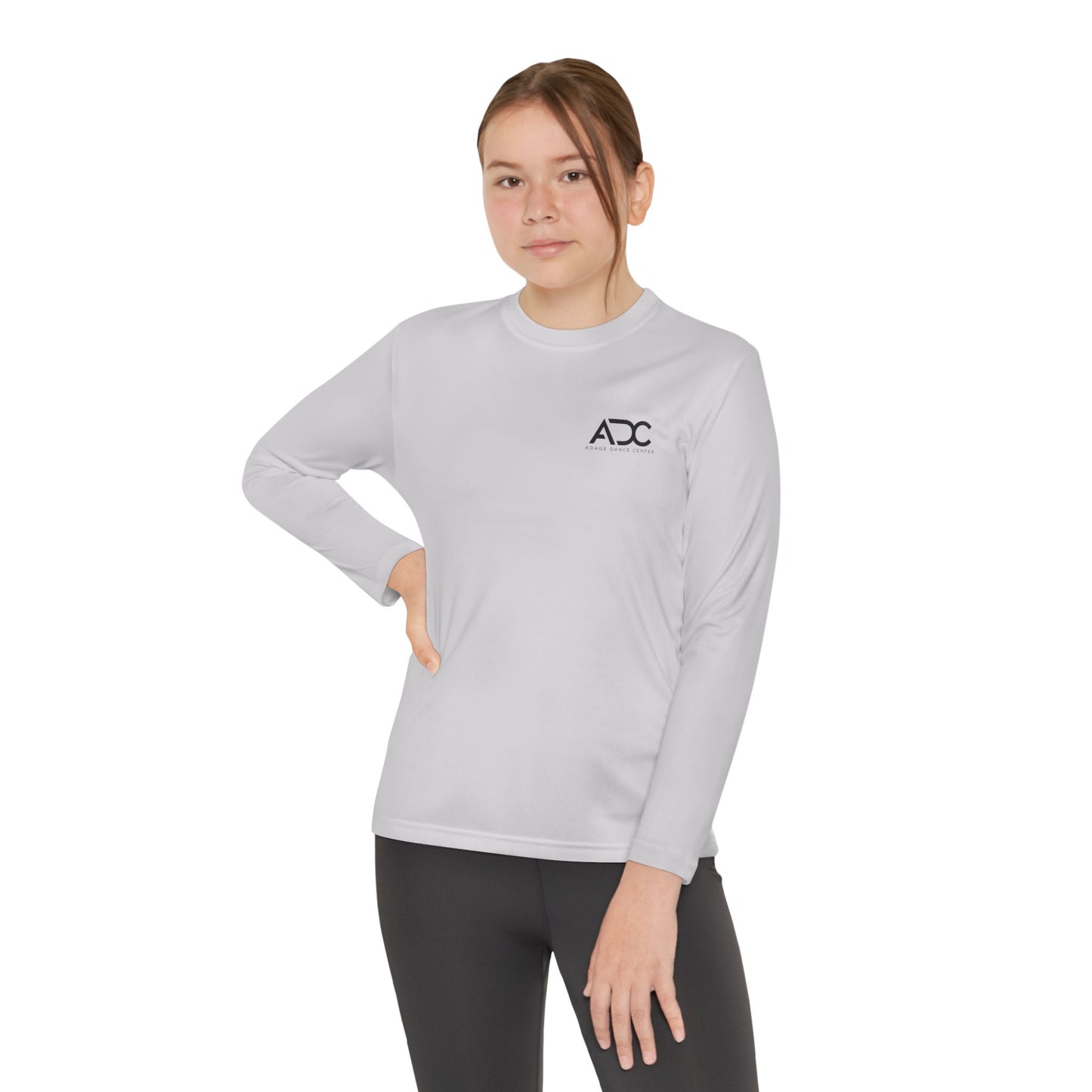Adage Dance Center: Youth Long Sleeve Tee (Front Logo, Back Logo)