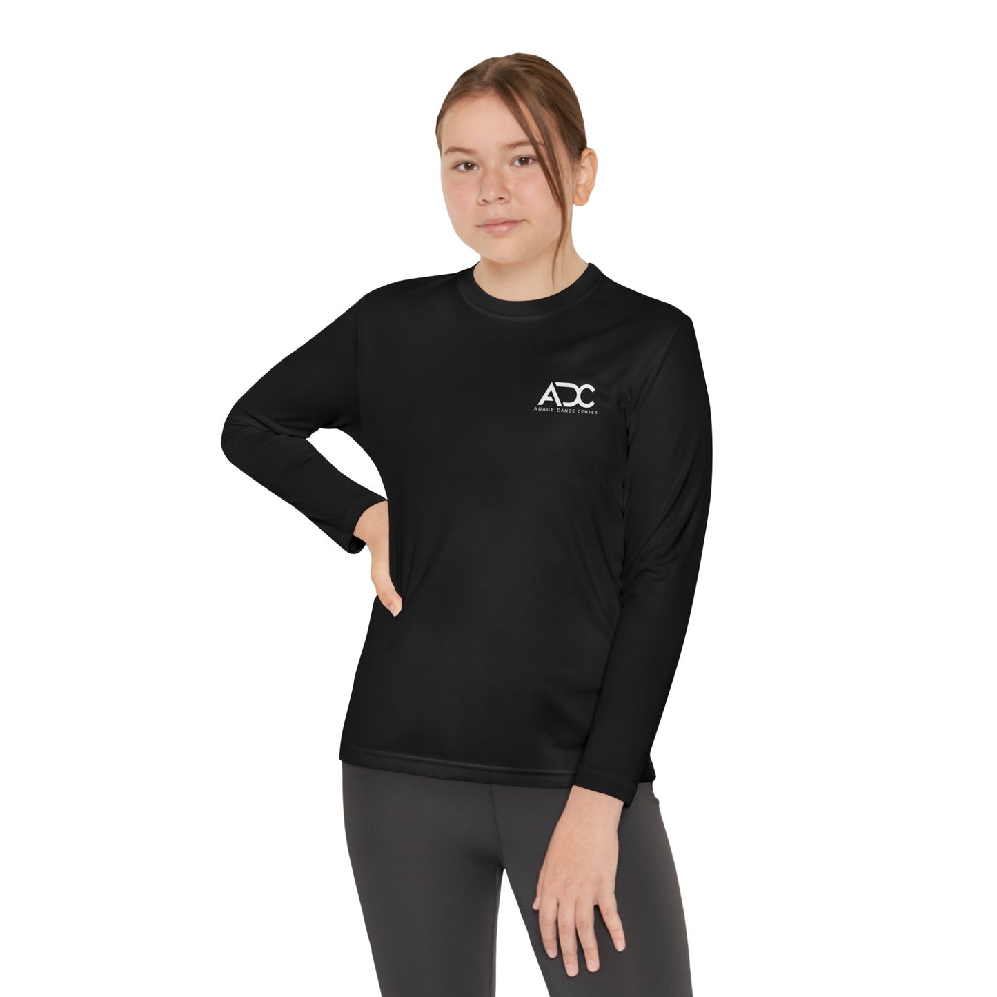 Adage Dance Center: Youth Long Sleeve Tee (Front Logo, Back Logo)