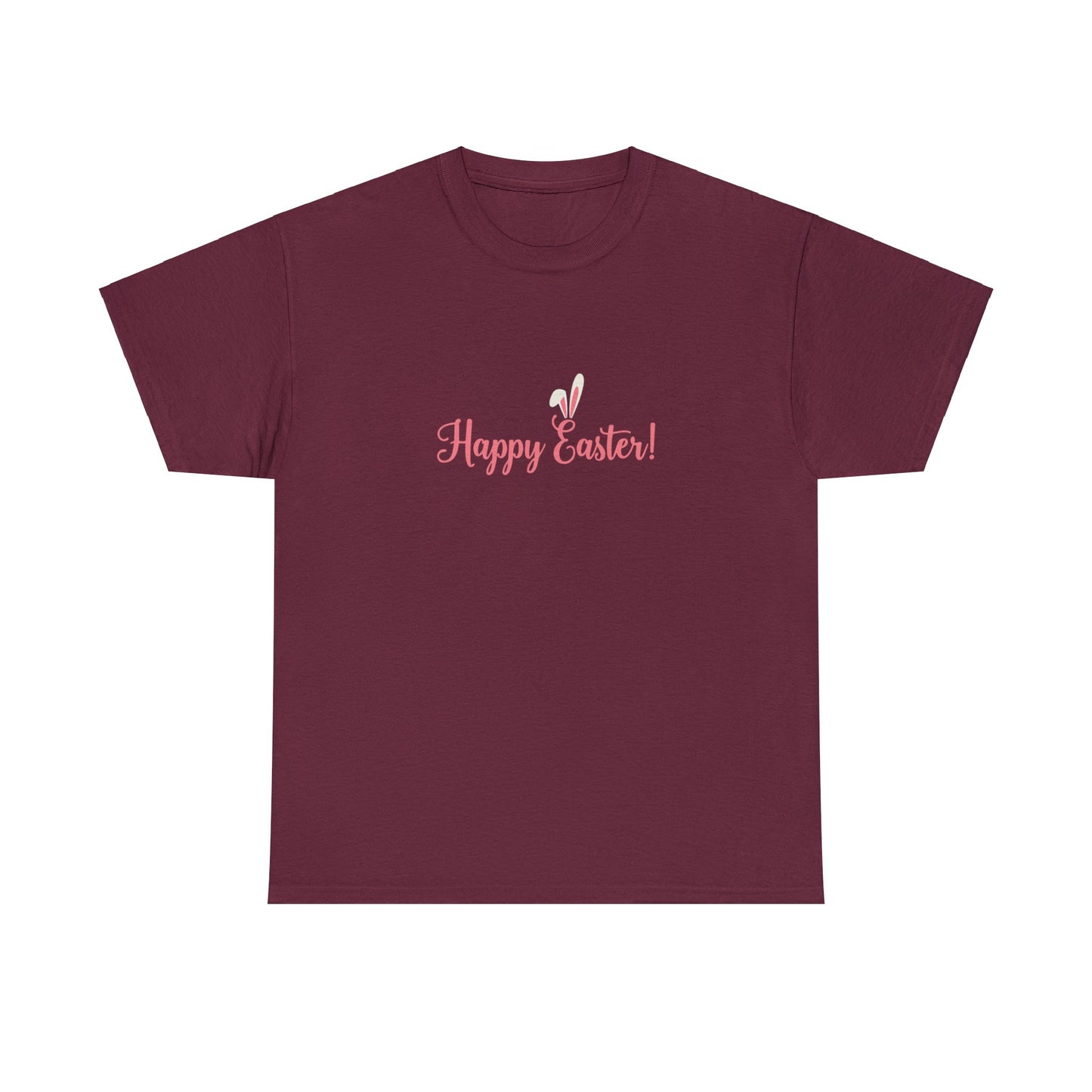 Easter Bunny Footprints - Unisex Heavy Cotton Tee (Front Design, Back Design)