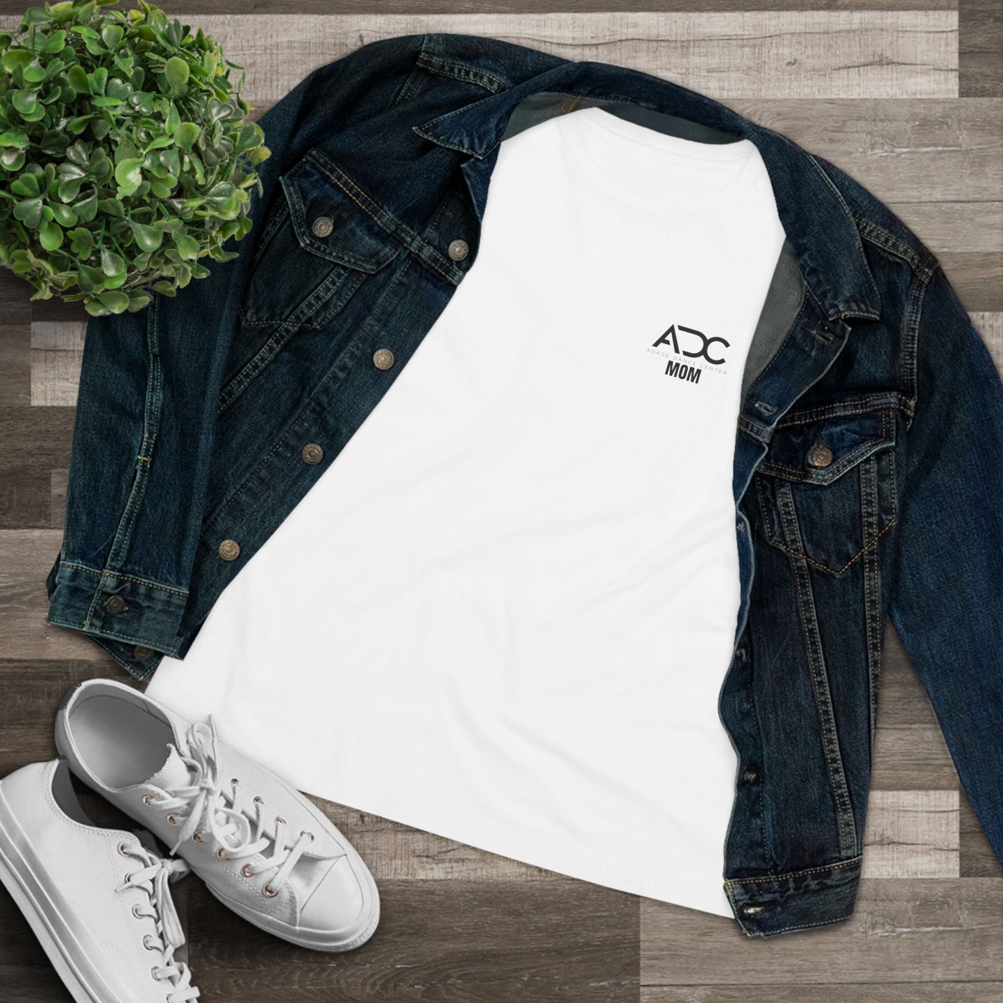 Adage Dance Center: Bella+Canvas Dance Mom Cotton Tee (Front Logo, Back Logo)