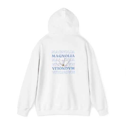 MDA - Unisex Hooded Sweatshirt (Front flower, Back Magnolia)