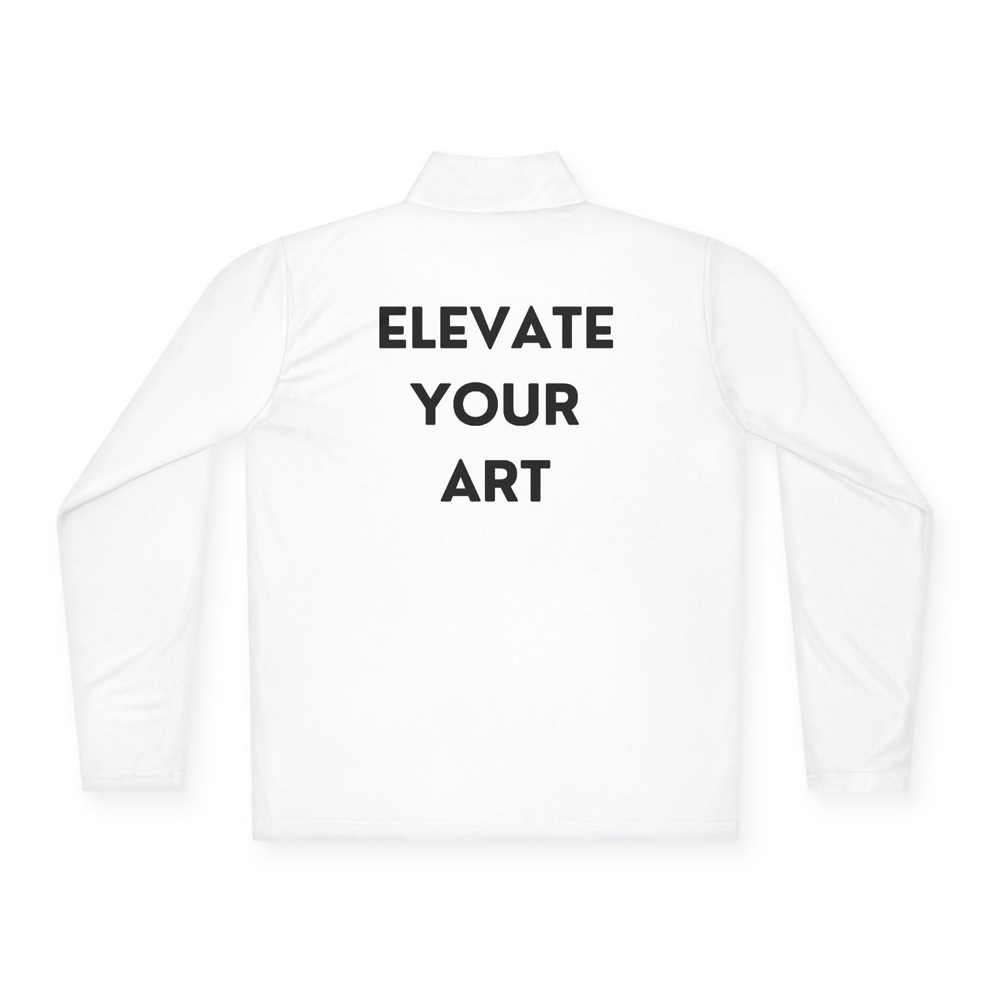 The Space - Unisex Quarter-Zip Pullover (Left Chest Logo, Back Quote)