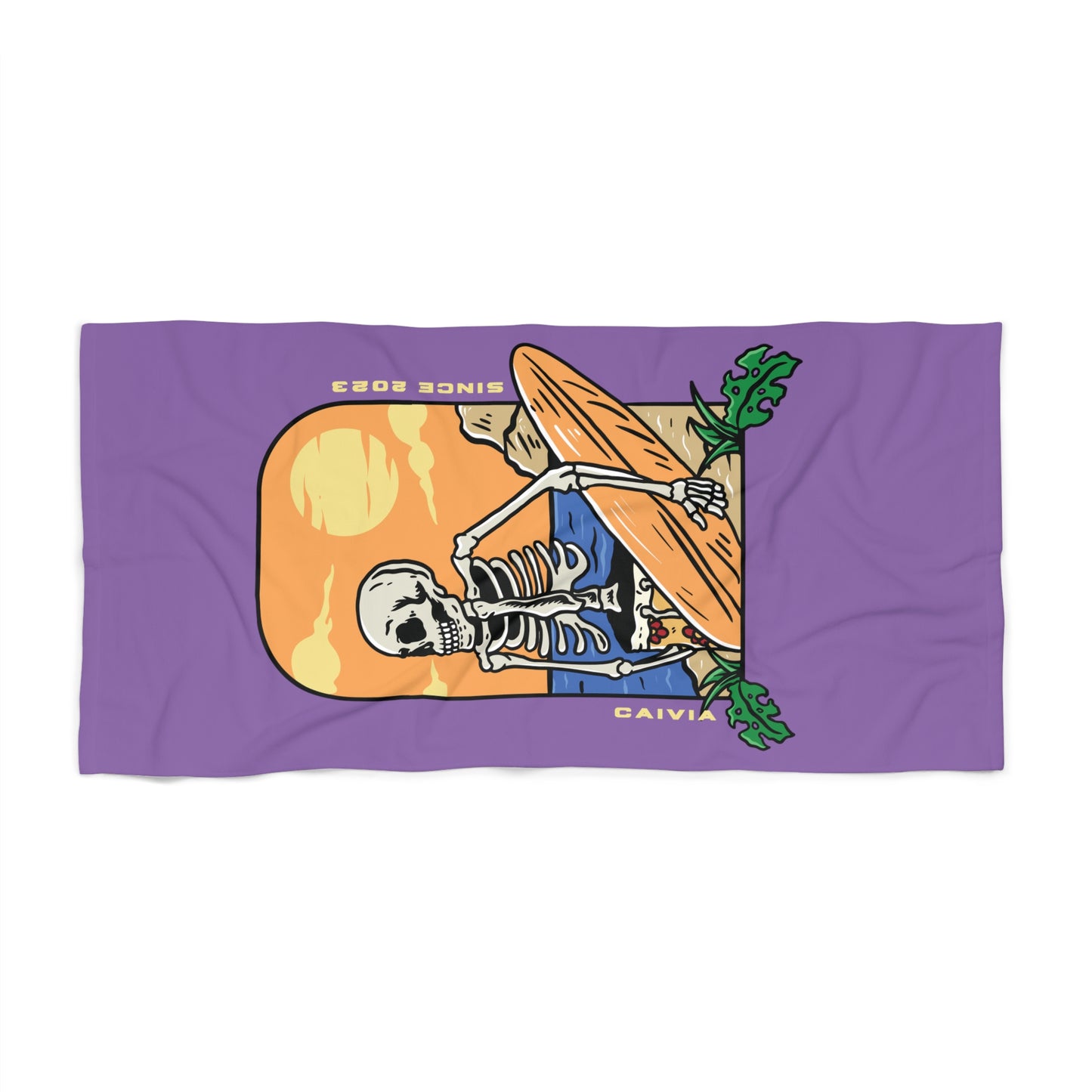 Spooky Summer Beach Towel - Light Purple