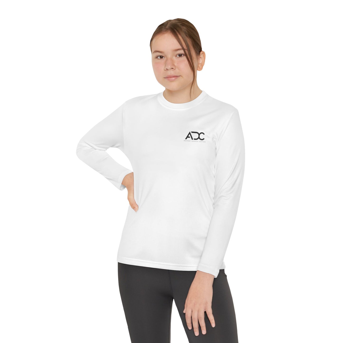 Adage Dance Center: Youth Long Sleeve Tee (Front Logo, Back Logo)