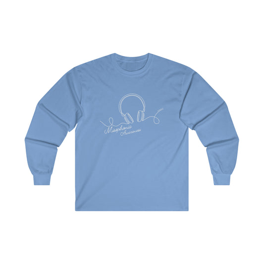 Misophonia - Unisex Cotton Long Sleeve Tee-  (Front Design)
