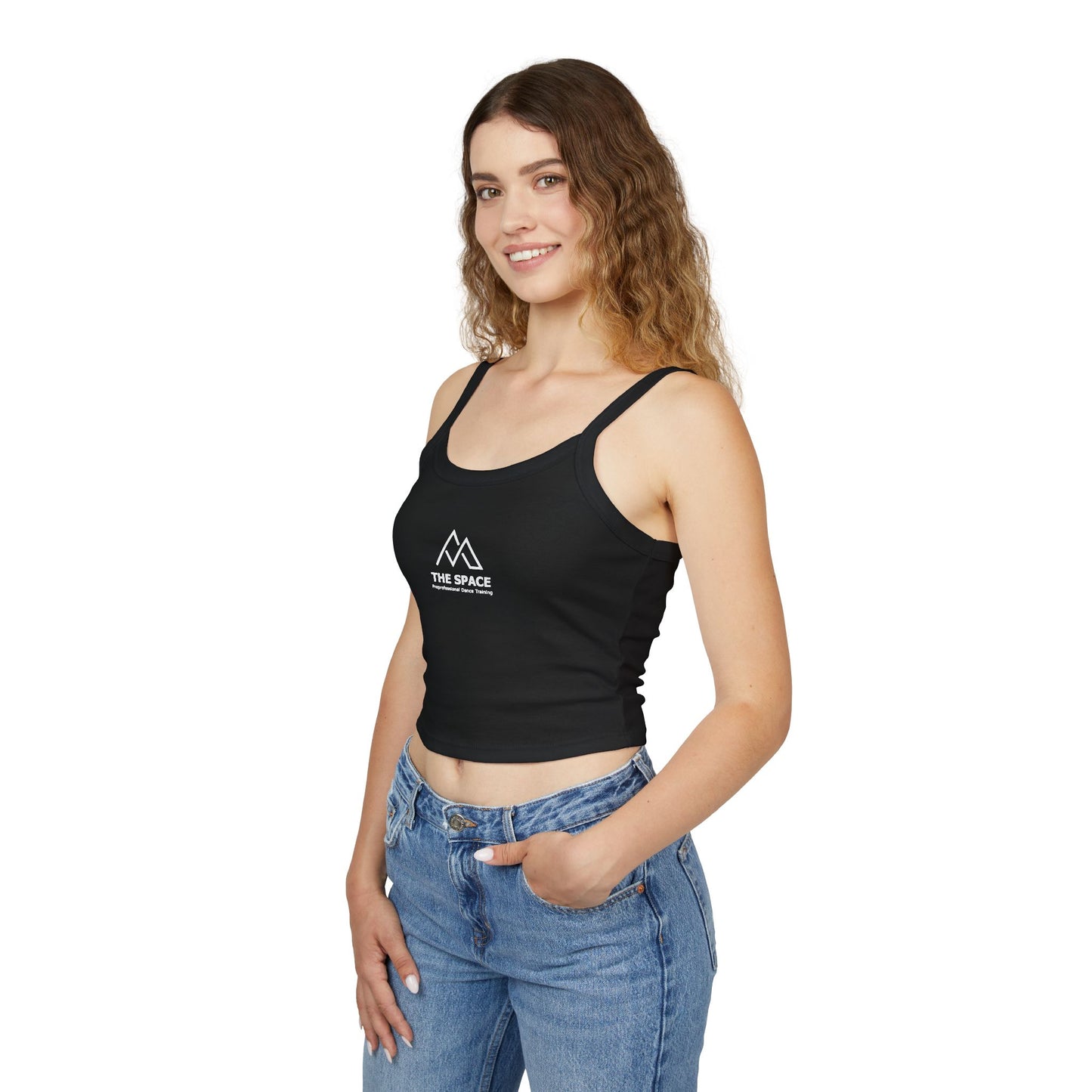 The Space - Women's Spaghetti Strap Tank Top (Front Logo, Back Quote)