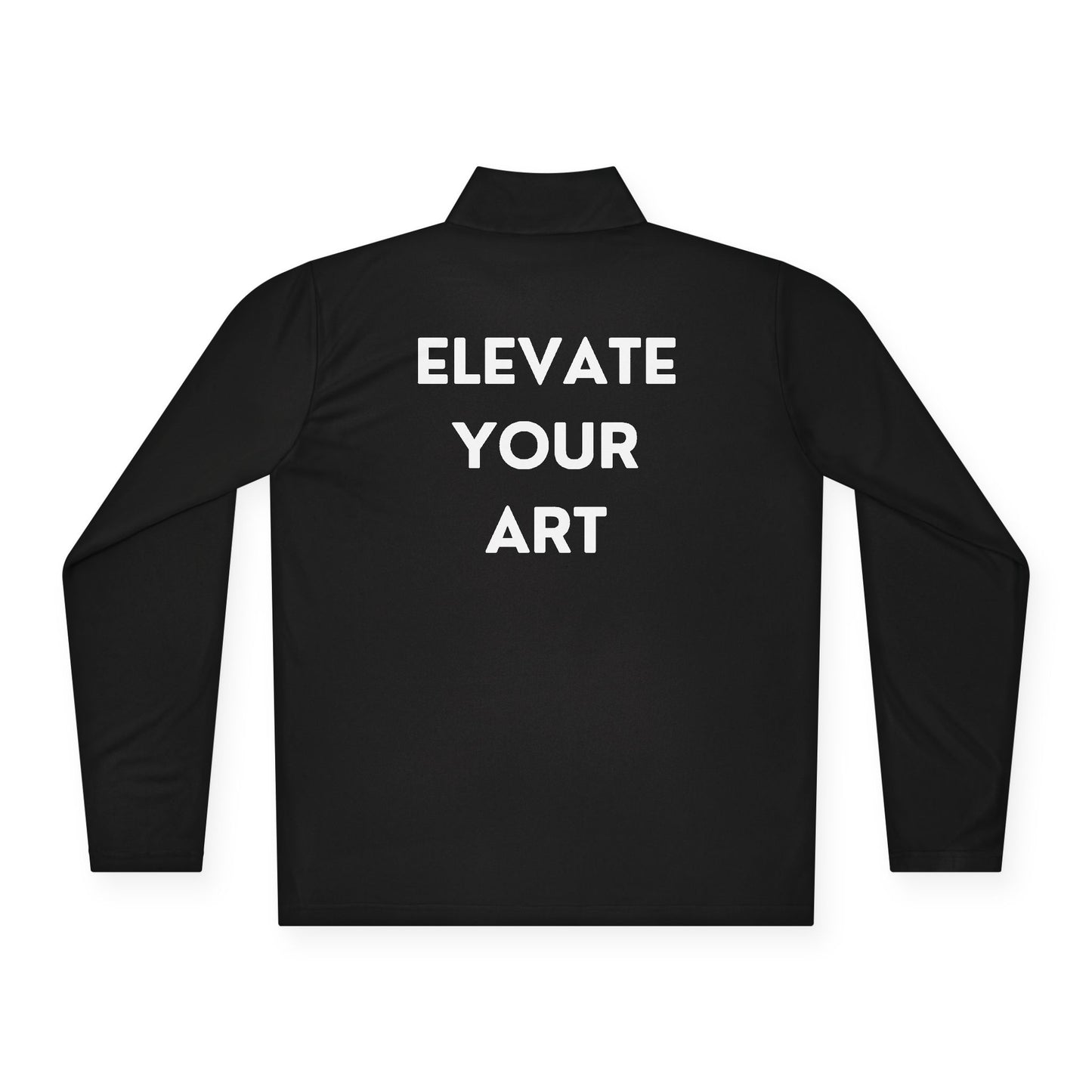 The Space - Unisex Quarter-Zip Pullover (Left Chest Logo, Back Quote)