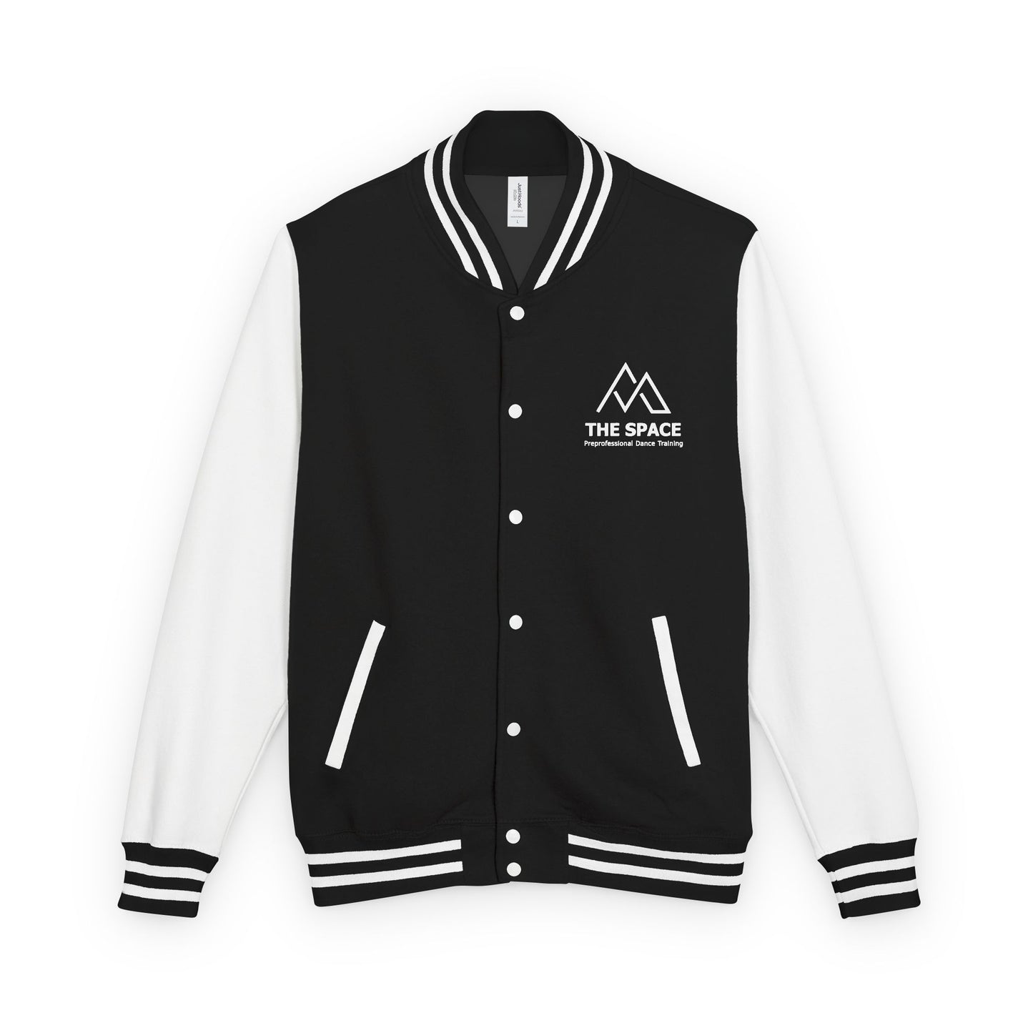 The Space - Unisex Heavyweight Letterman Jacket (Front Logo, Back Logo)