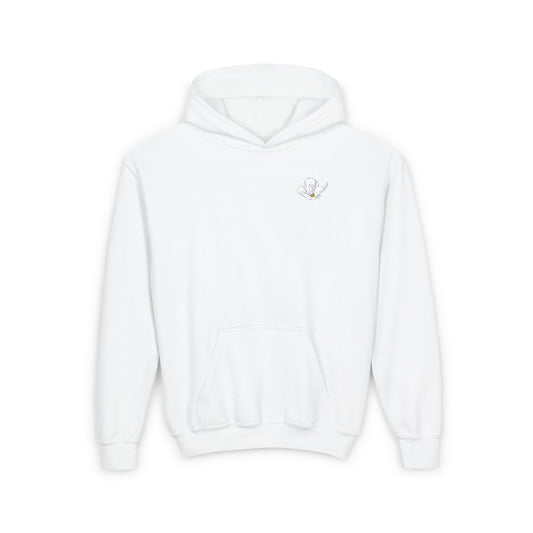 MDA - Youth Hooded Sweatshirt (Front Flower, Back Design)