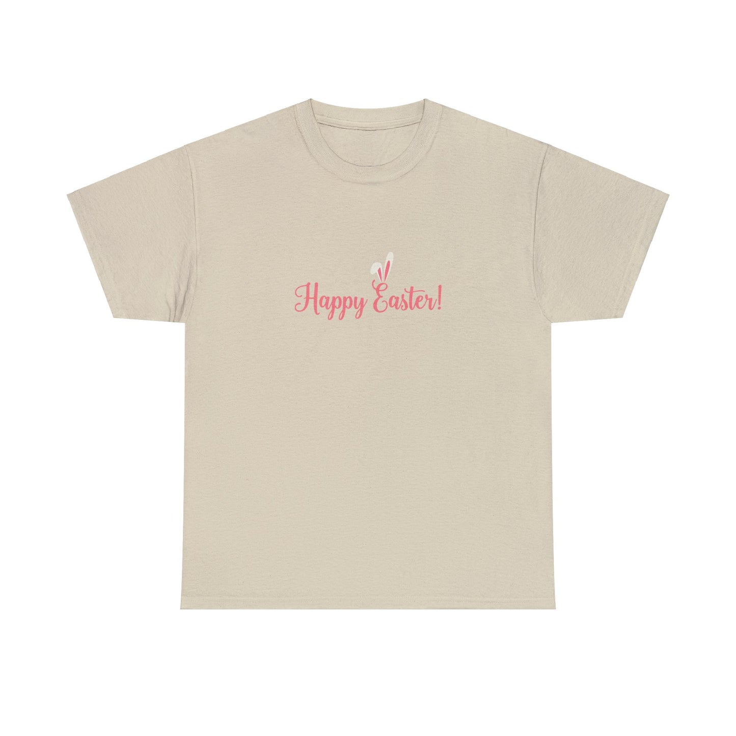 Easter Bunny Footprints - Unisex Heavy Cotton Tee (Front Design, Back Design)