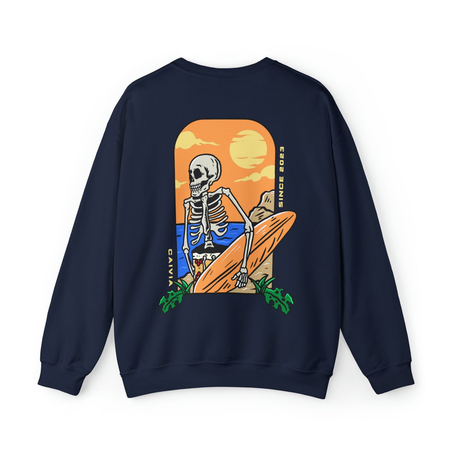 SPOOKY SUMMER - Unisex Crewneck Sweatshirt - (Front Logo, Back Design)