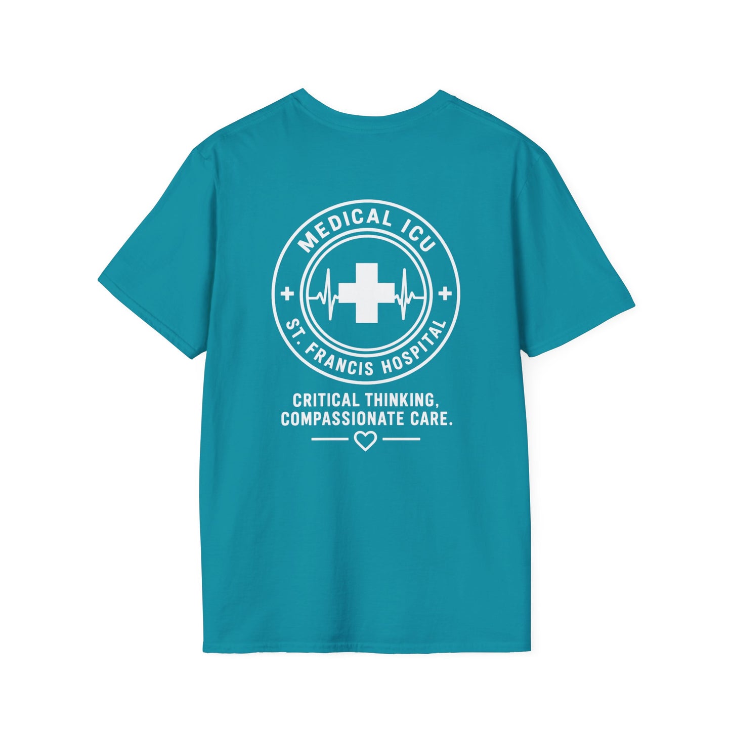MICU - Unisex Teal T-Shirt (Front Logo, Back Design)