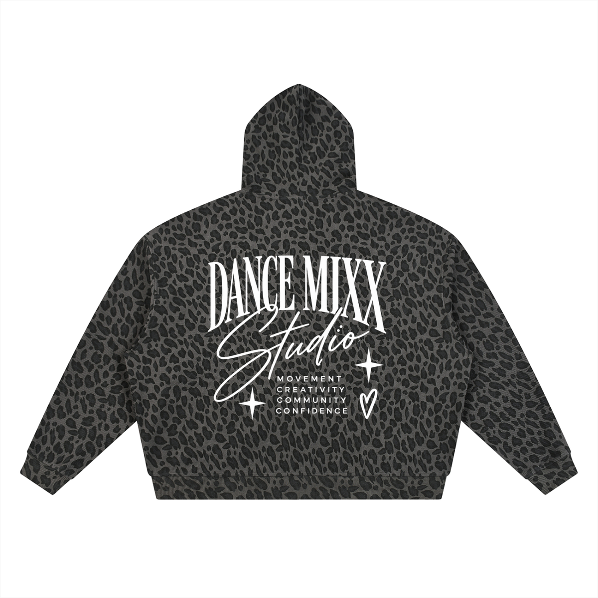 DM Fall - Unisex Leopard Print Waffle Full Zip Hoodie