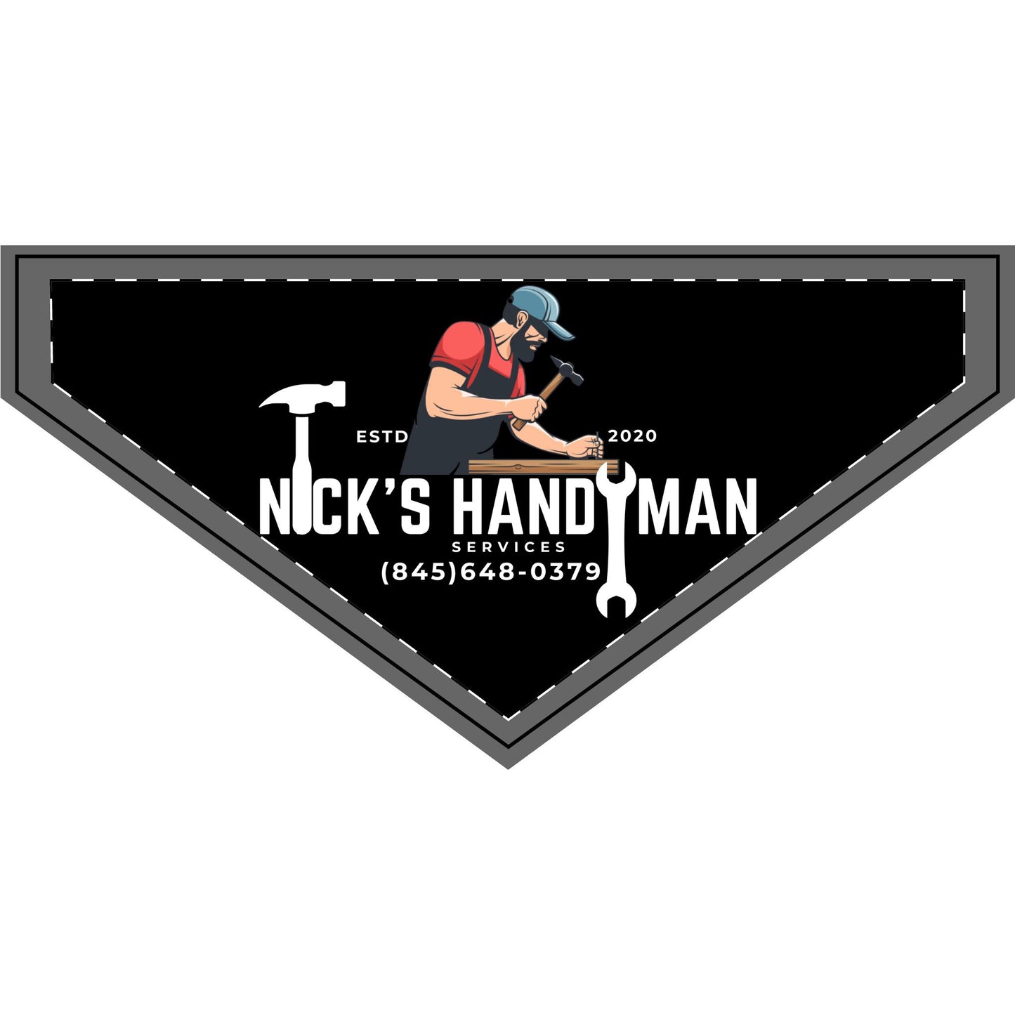 Custom Clip-on Pet Bandana for Handyman Lovers | Personalized Dog Accessory