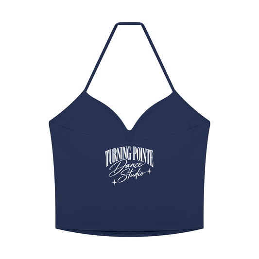 TPDC Winter - Women's Ruched Halter Yoga Tank Top (Back Design)