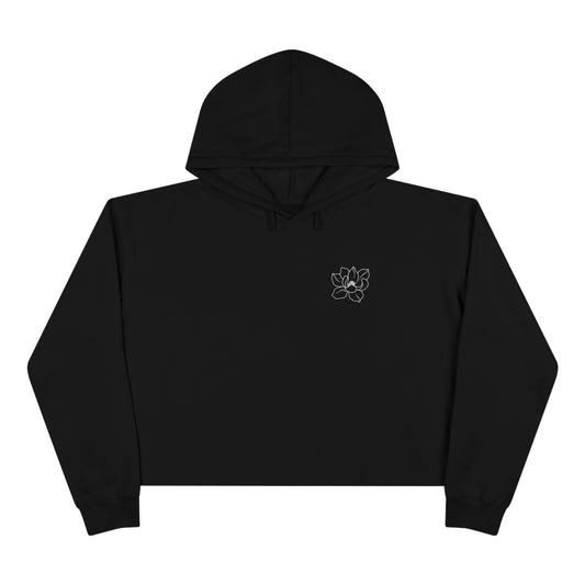 MDA - Crop Hoodie (Front Flower, Back Design)