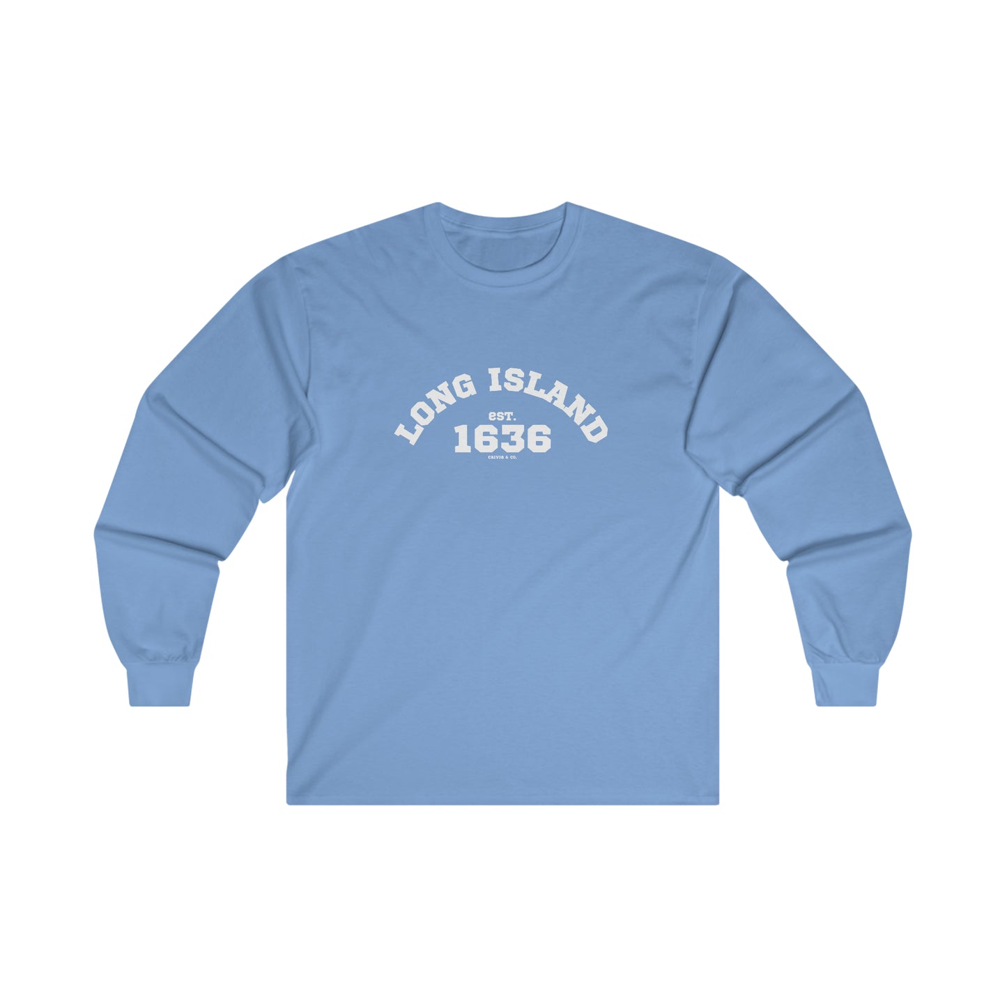 LONG ISLAND - Unisex Cotton Long Sleeve Tee- (Front Design)