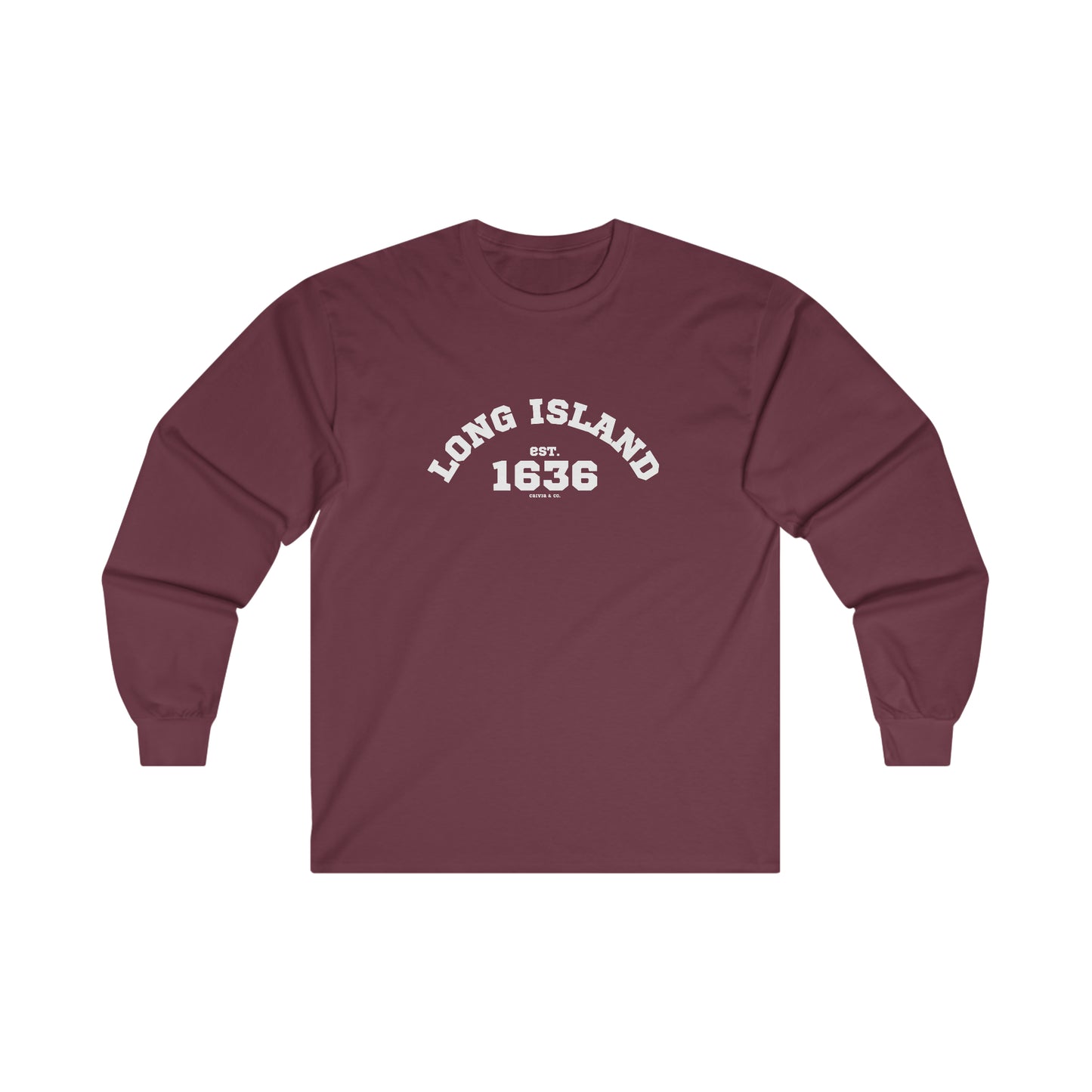 LONG ISLAND - Unisex Cotton Long Sleeve Tee- (Front Design)