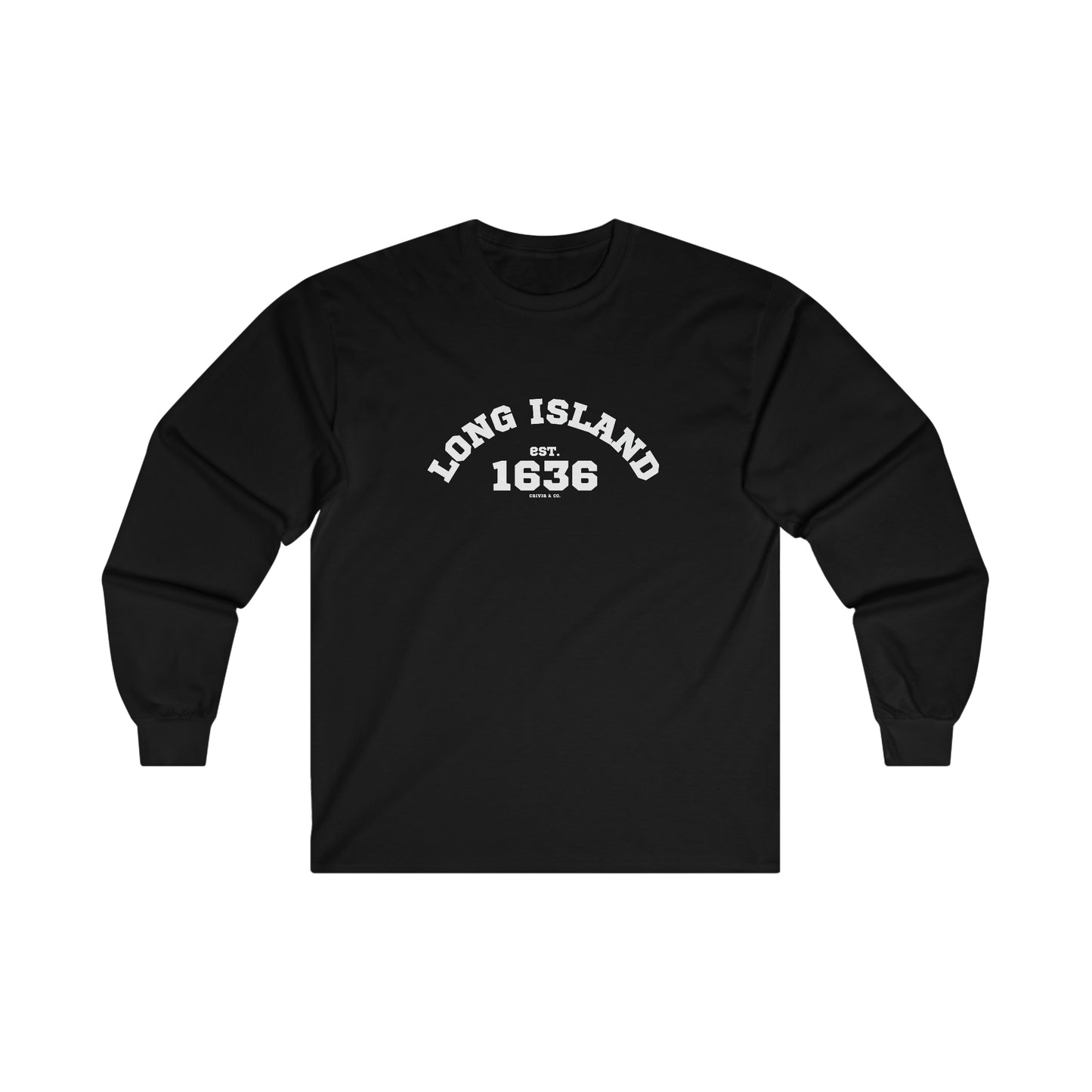 LONG ISLAND - Unisex Cotton Long Sleeve Tee- (Front Design)