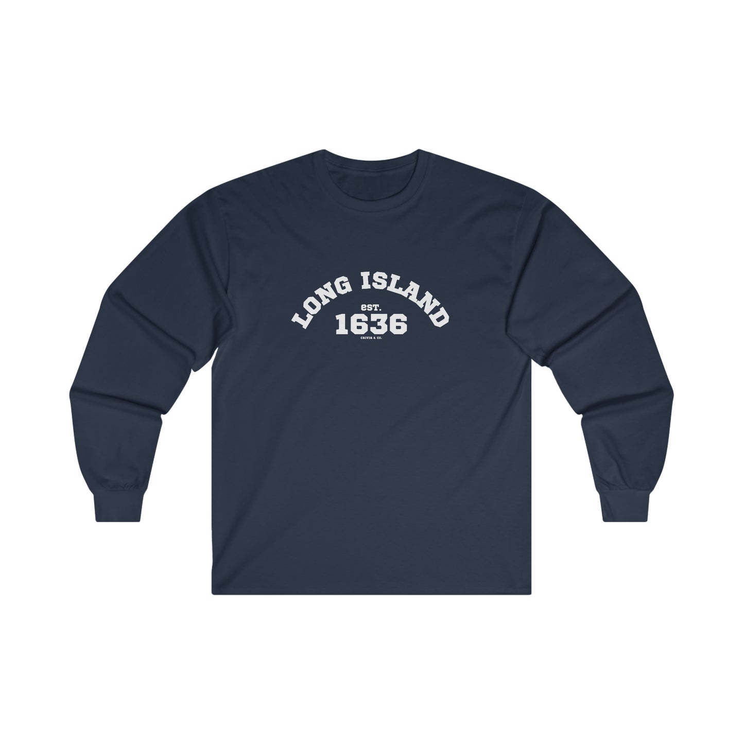 LONG ISLAND - Unisex Cotton Long Sleeve Tee- (Front Design)