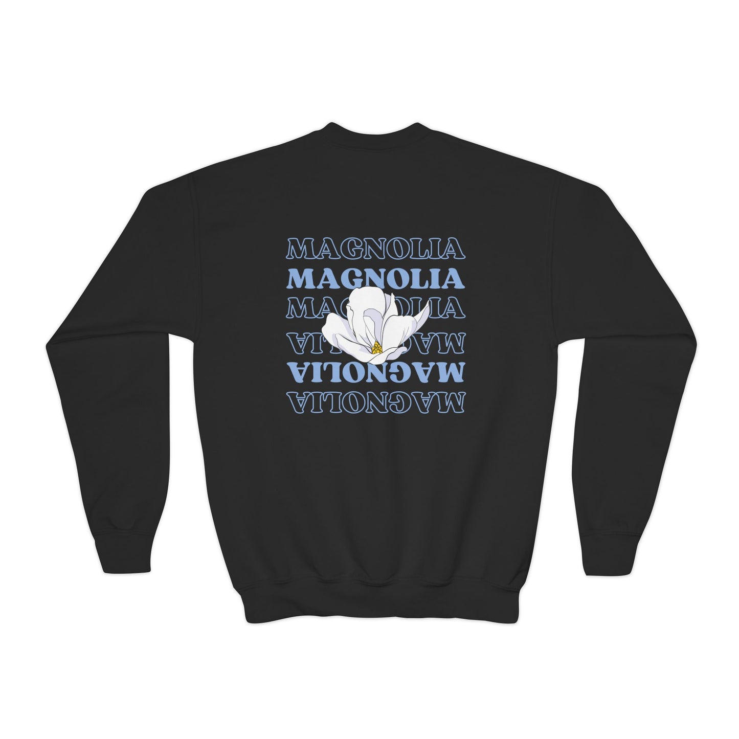 MDA - Youth Crewneck Sweatshirt (Front Flower, Back Design)