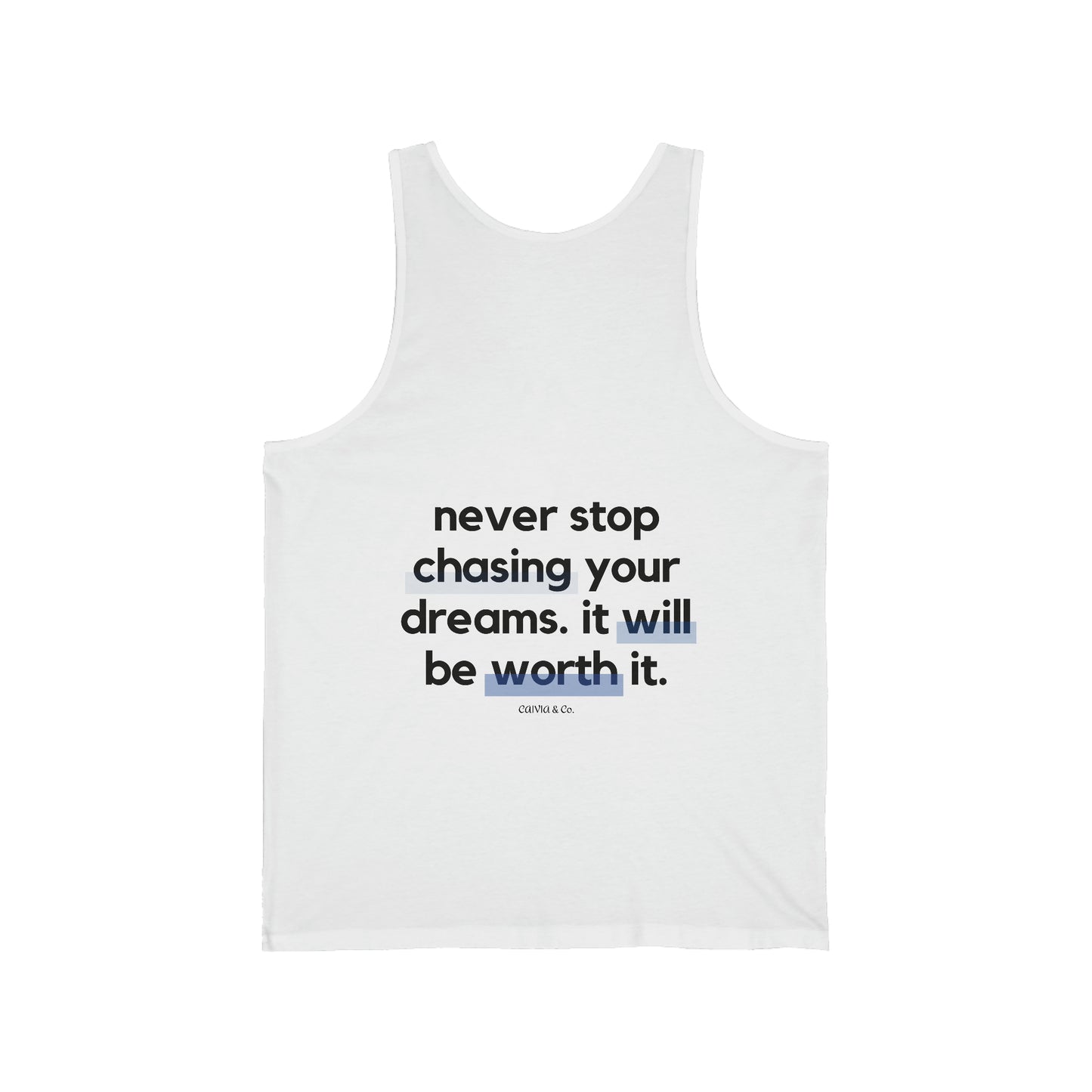 DAILY REMINDER - Unisex Jersey Tank (Front and Back Quotes)