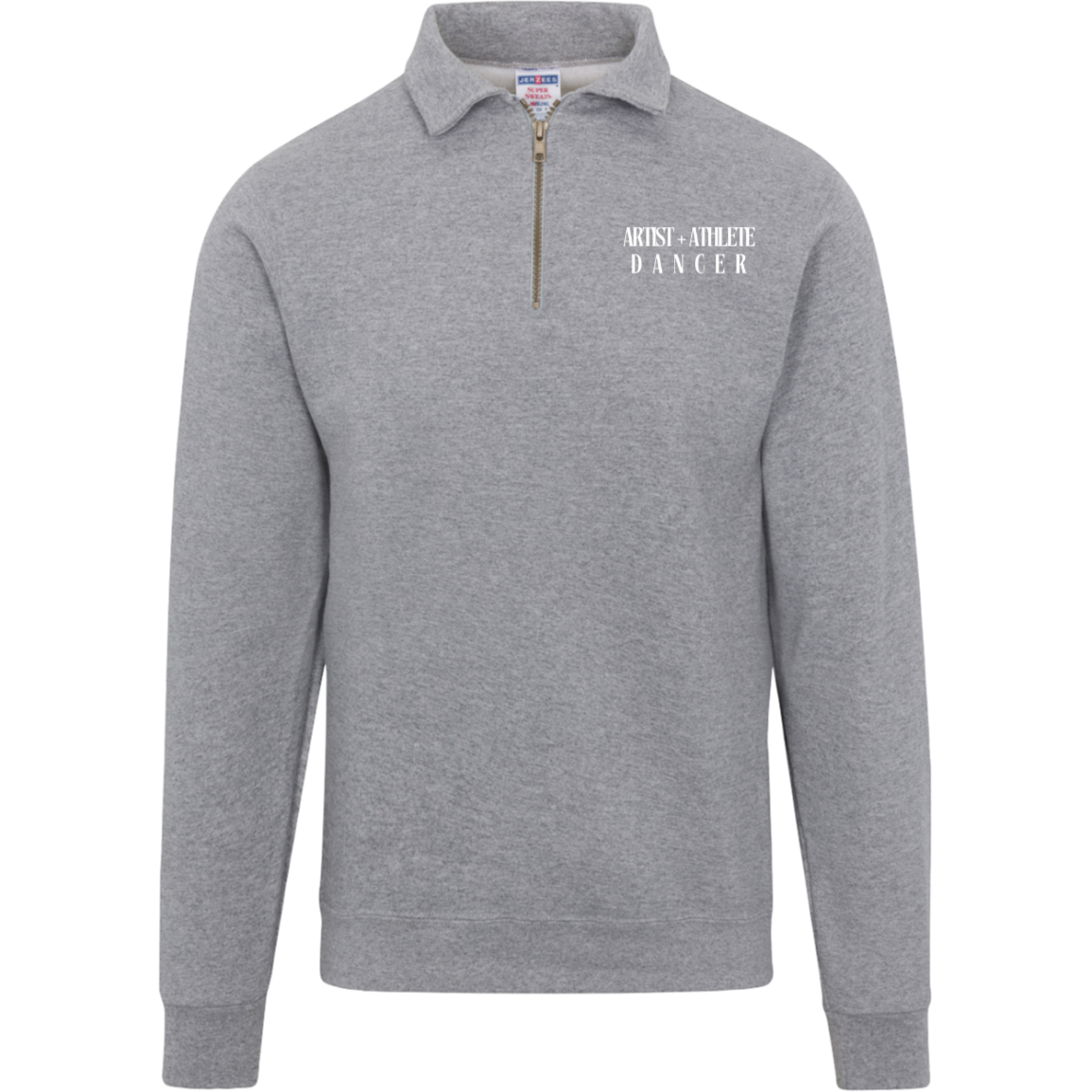 BellaVia - Mens Fleece Quarter Zip Pullover (Front Logo, Back Design)