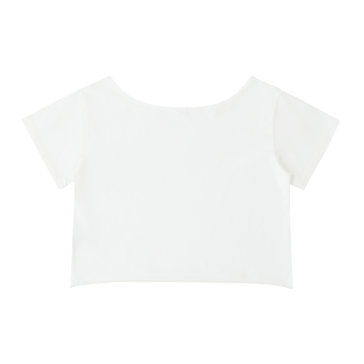 CAIVIA & Co. - Off-Shoulder Rolled Hem Cotton T-Shirt