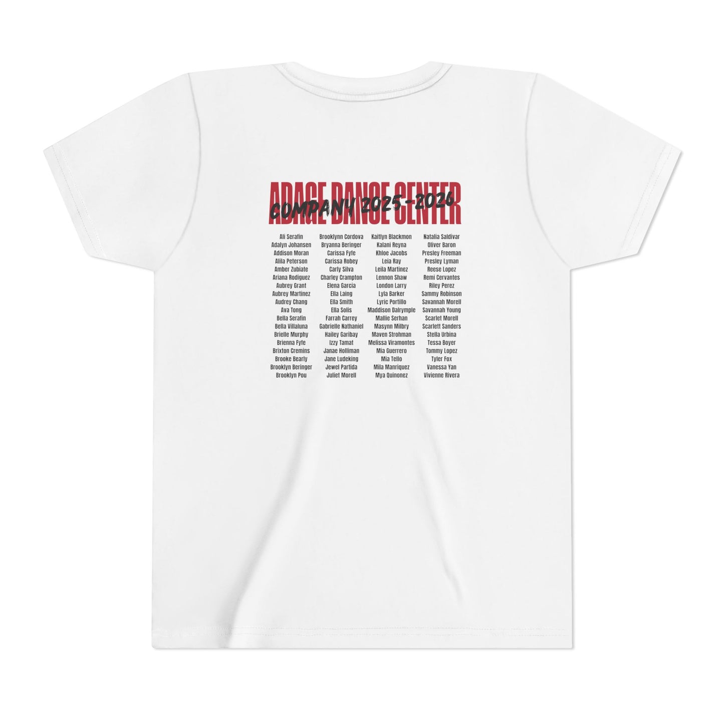 Adage Dance Center - Company 2025–2026 Team - Youth Bella + Canvas Tee