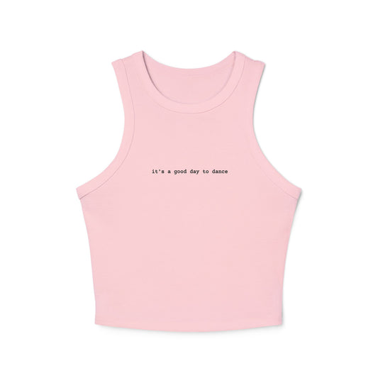 Mixx Summer - Women's Micro Rib Racer Tank Top (Front Design, Back Studio)