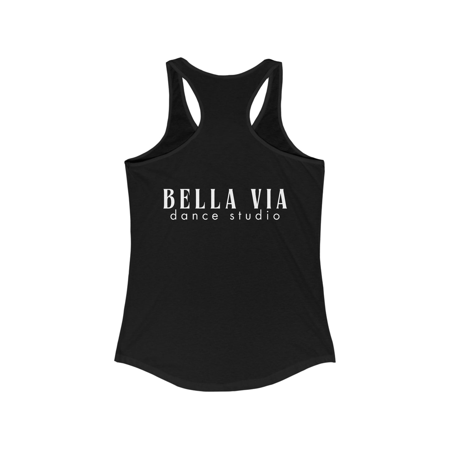 BellaVia - Youth Racerback Tank (Front Logo, Back Design)