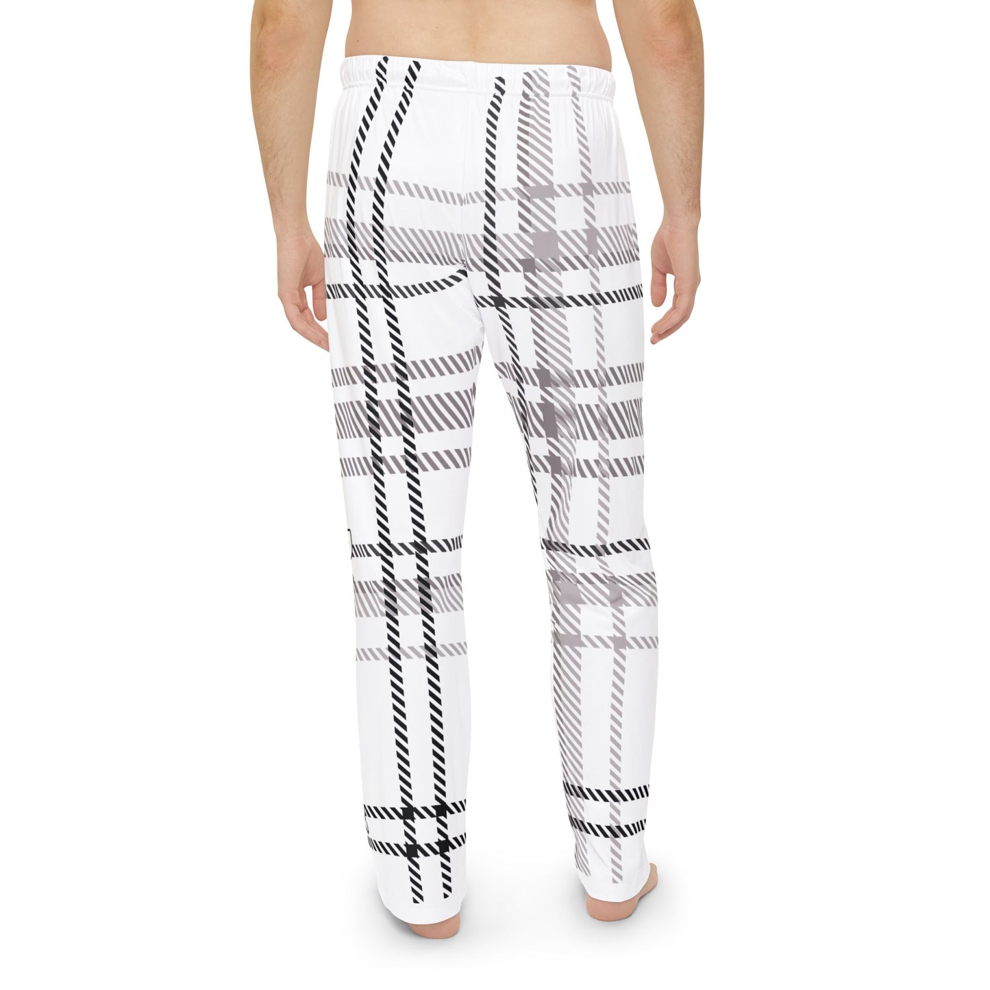 MIXX Fall - Men's Pajama Pants (Plaid Print, Left Leg Design)