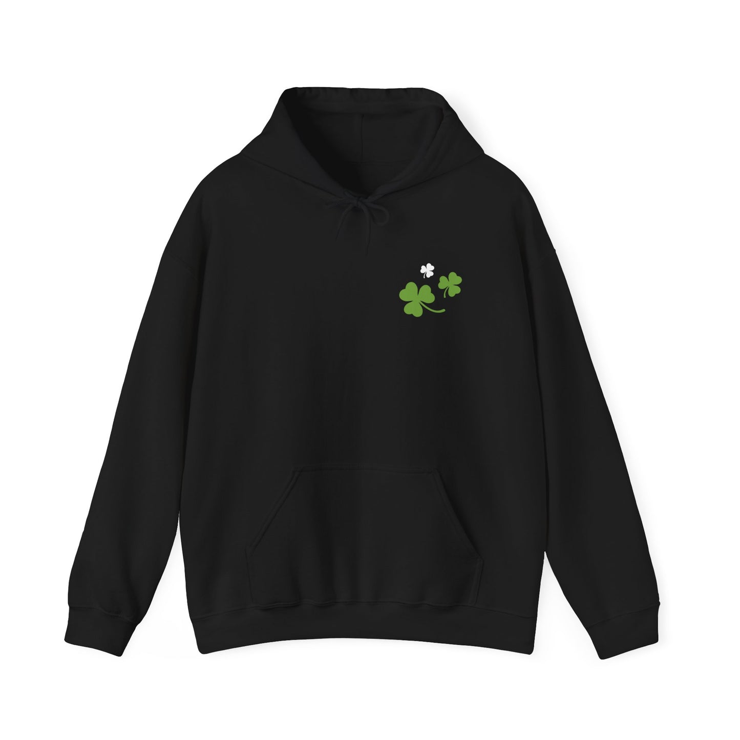 St. Patrick's Day - (RUNS SMALL) Unisex Hooded Sweatshirt - Front Logo, Back Design