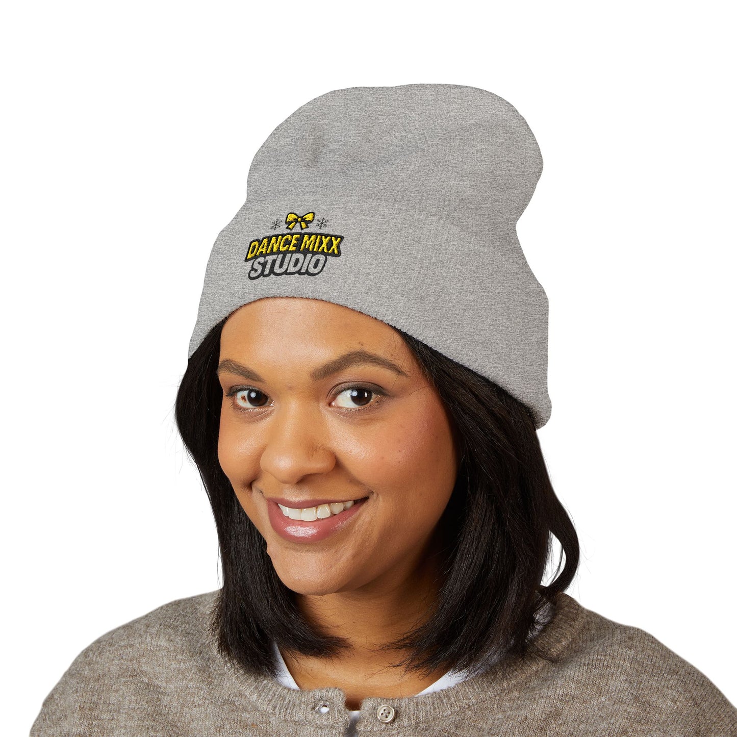 Dance Mixx Studio - Holiday Embroidered Cuffed Beanie