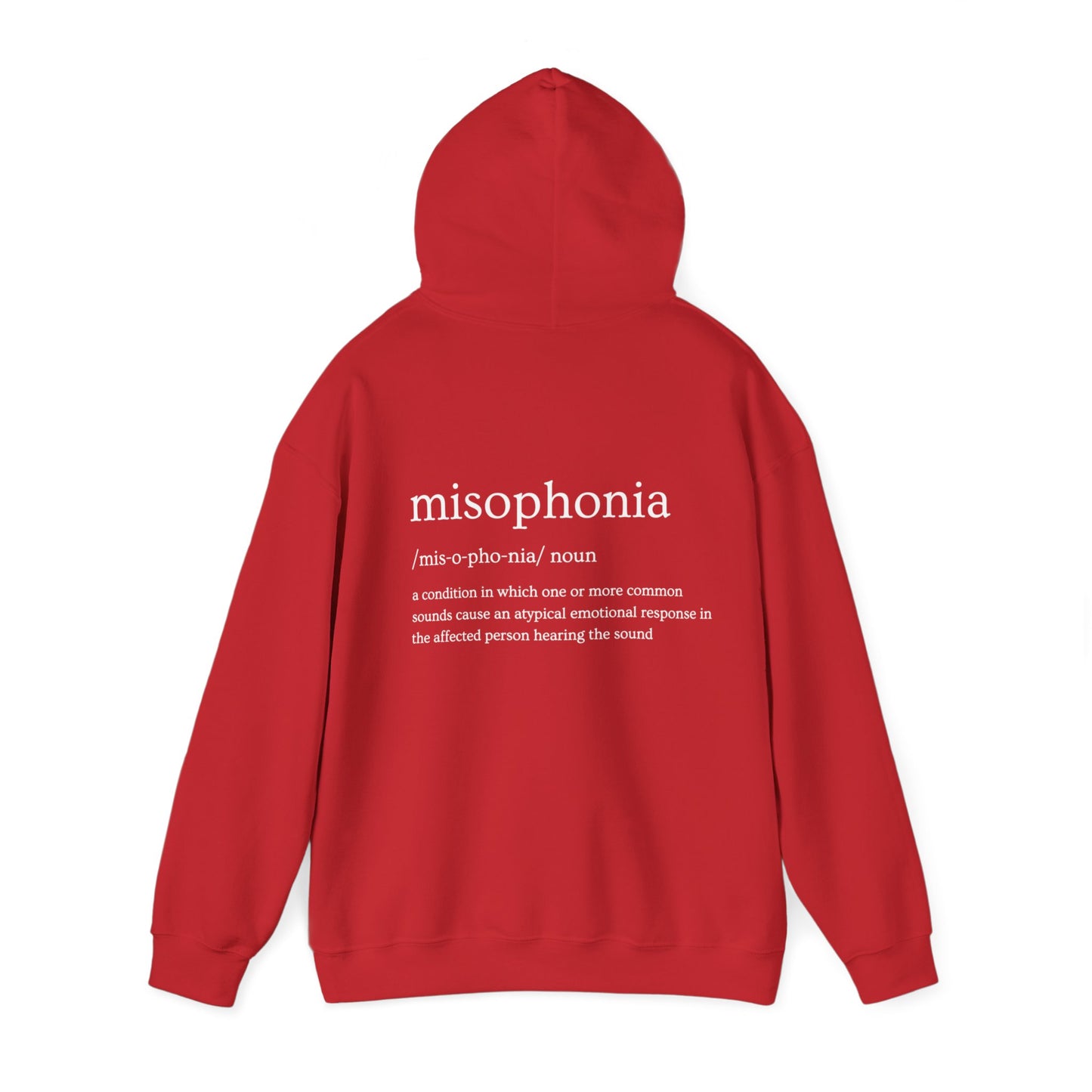 MISOPHONIA - Unisex Hooded Sweatshirt - (Logo Front, Back Design)