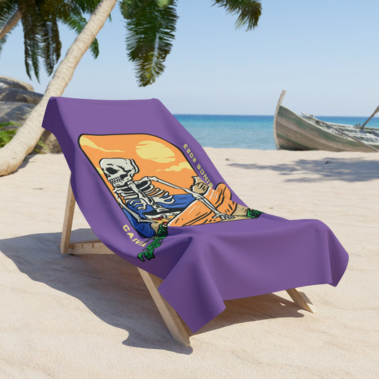 Spooky Summer Beach Towel - Light Purple