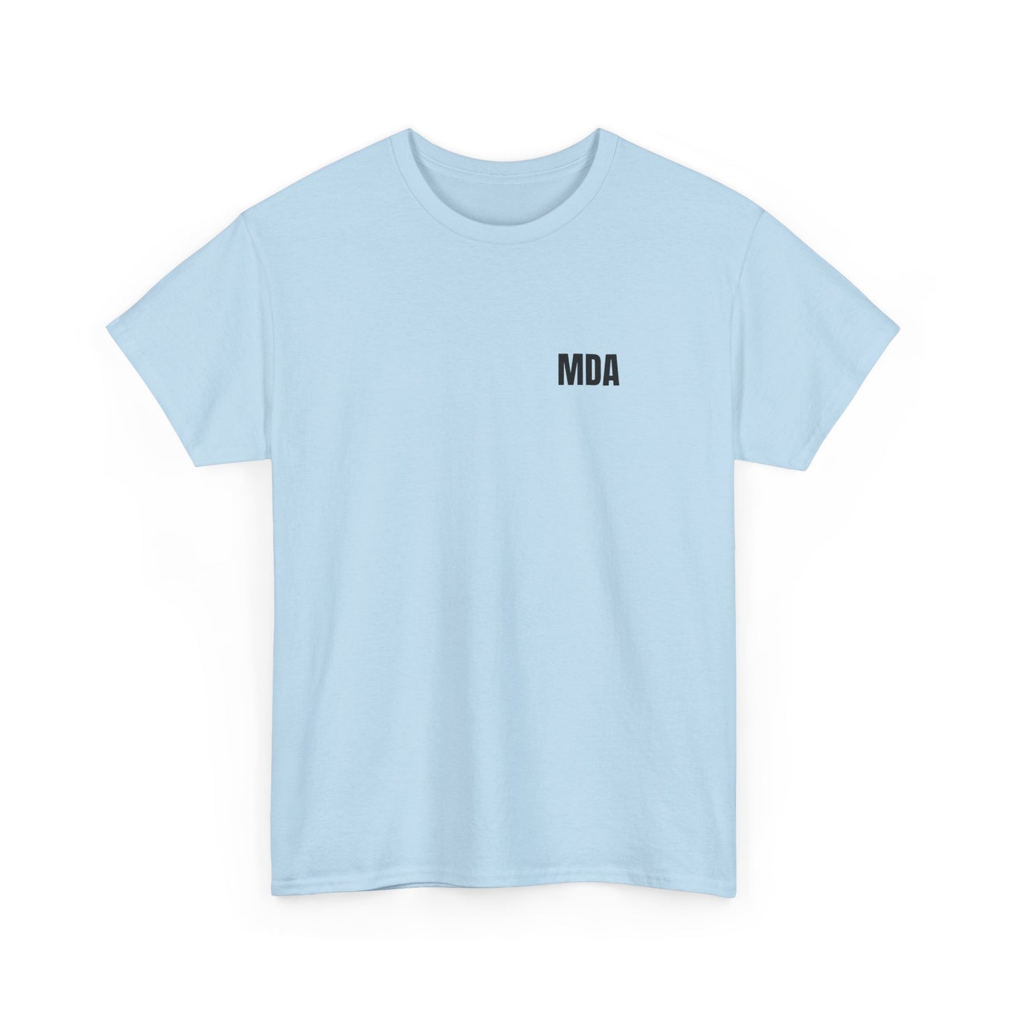 MDA - Unisex Cotton Tee (Front MDA,  Back Design)