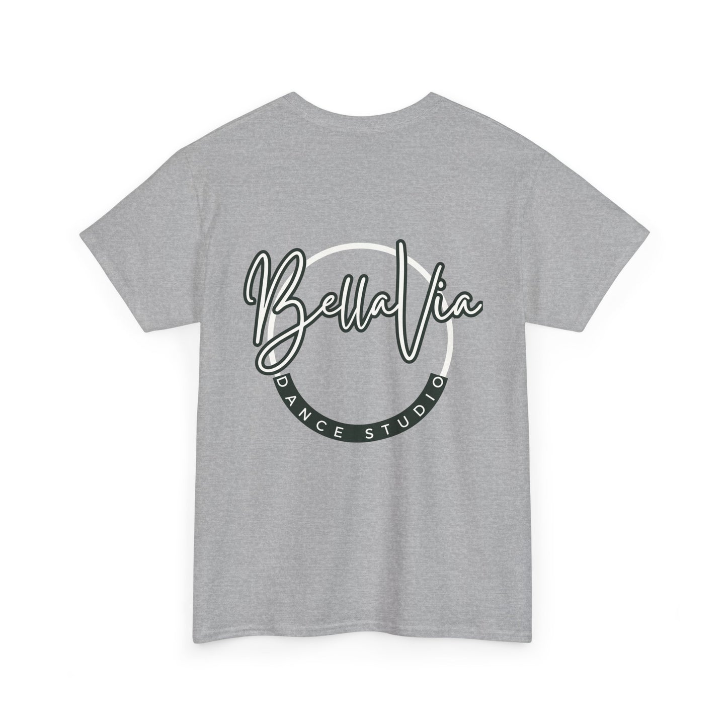 BellaVia - Unisex Cotton Tee (Front Logo, Back Design)