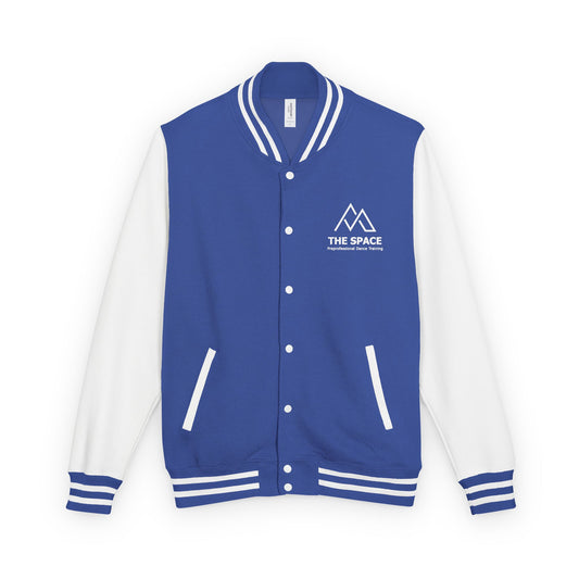 The Space - Unisex Heavyweight Letterman Jacket (Front Logo, Back Logo)