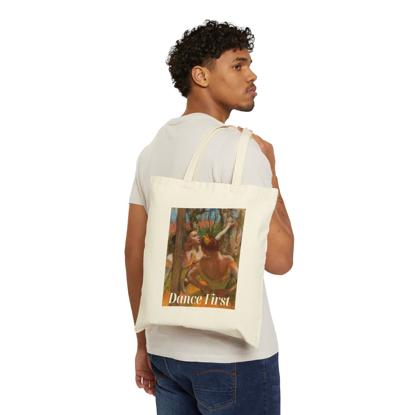 Dance First - Cotton Canvas Tote Bag - (One Side)