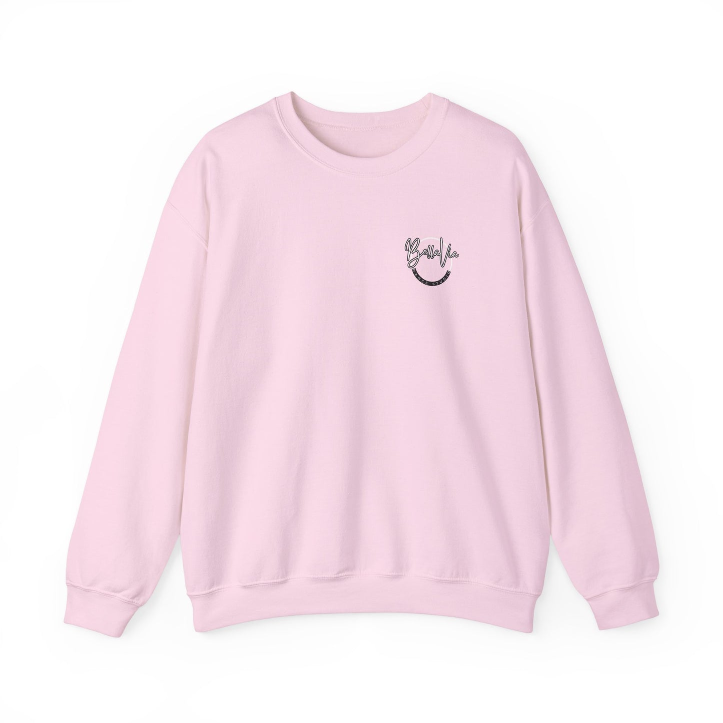 BellaVia - Unisex Crewneck Sweatshirt (Front Logo, Back Design)