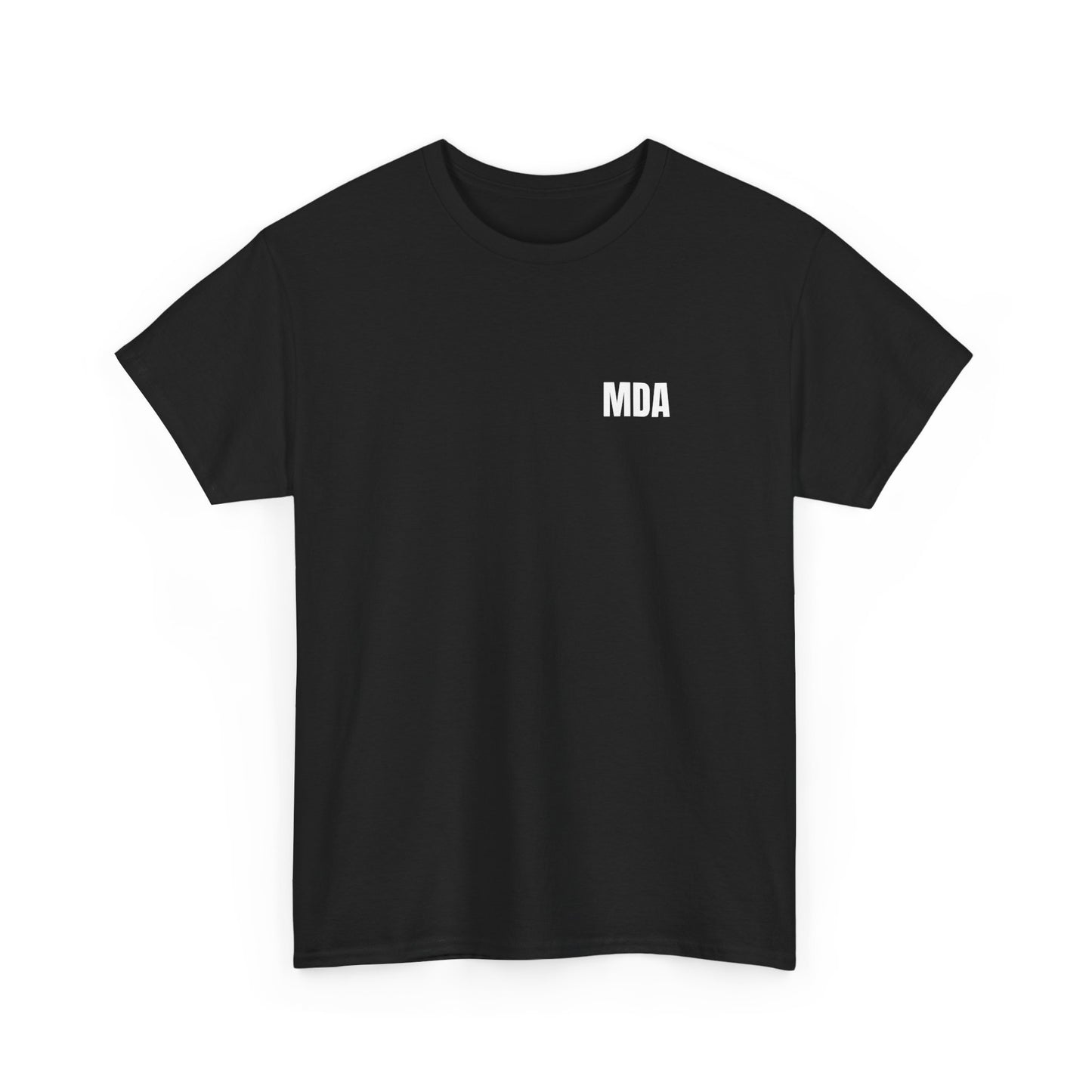 MDA - Unisex Cotton Tee (Front MDA,  Back Design)