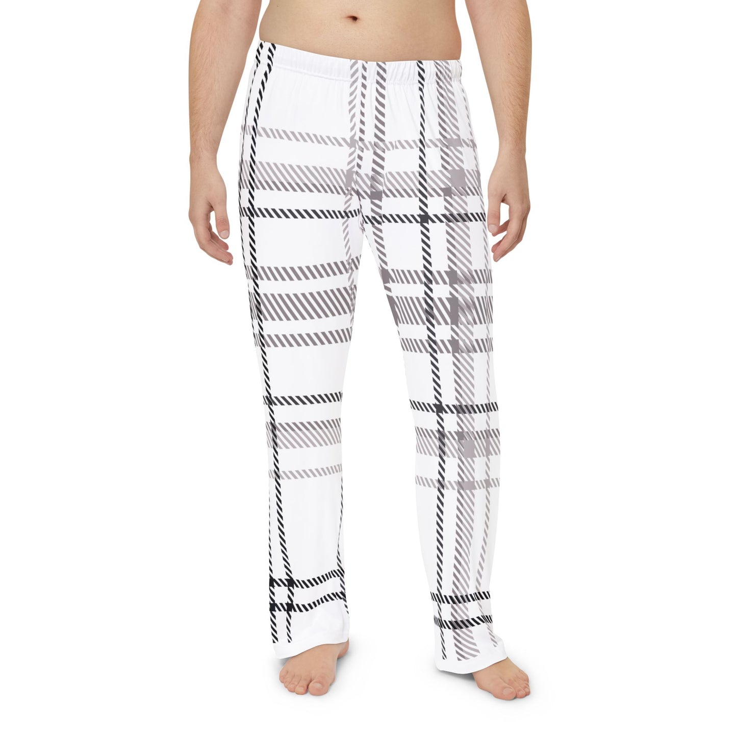 MIXX Fall - Men's Pajama Pants (Plaid Print, Left Leg Design)